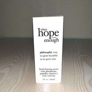 Philosphy When hope is not enough serum